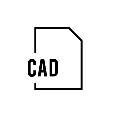 cad dosya uzantısı sayfa simgesi, vektör illüstrasyonu