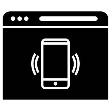 Web tarayıcı simgesi, vektör illüstrasyonu basit tasarım 