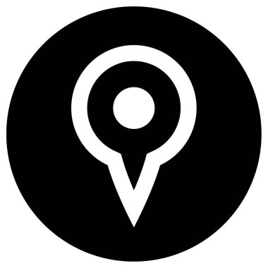 Navigasyon iğne işareti basit simge, vektör illüstrasyonu