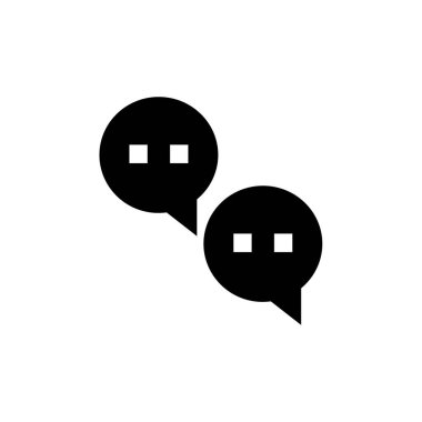 SMS ve Metin Mesajlaşması ikon vektör illüstrasyonu