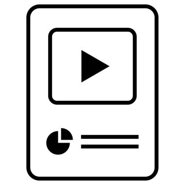 İş rapor düz vektör simgesi