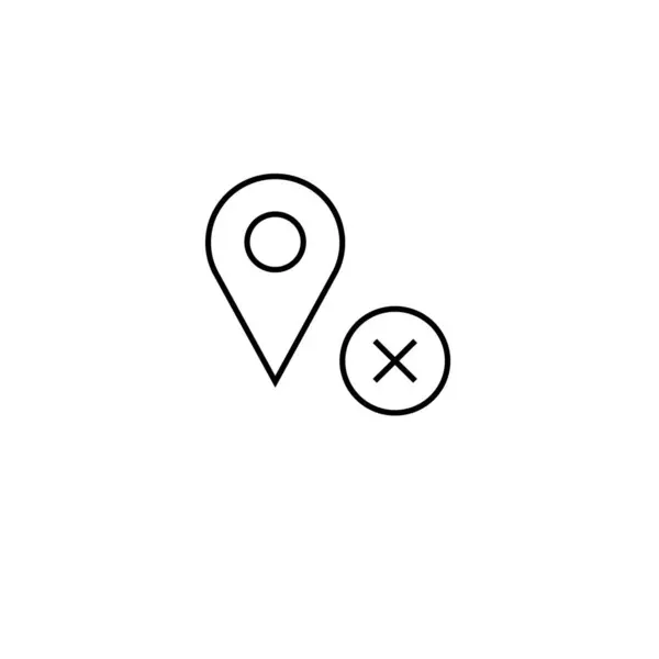 Mappa Pin Icona Vettoriale Illustrazione Design — Vettoriale Stock