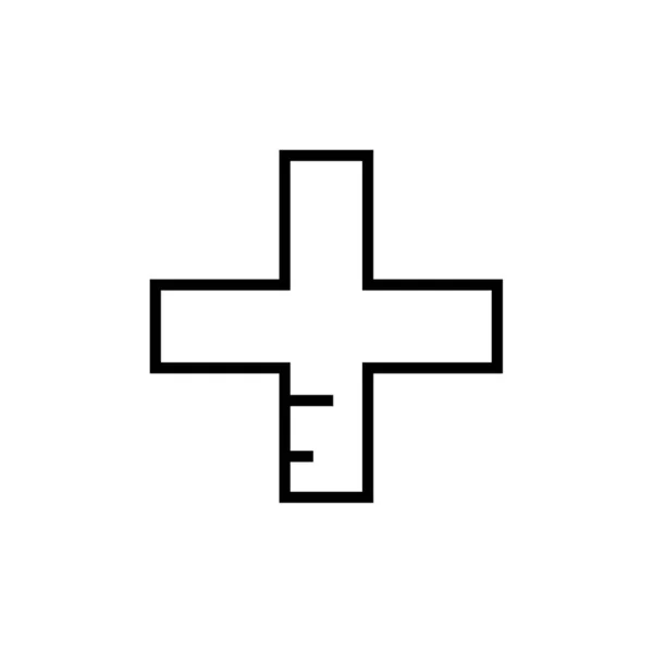 Ukázka Vektoru Křížové Ikony — Stockový vektor