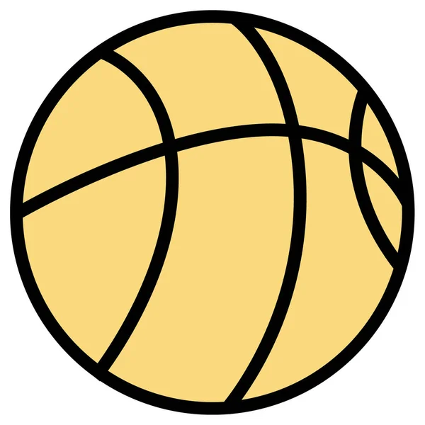 Kosárlabda Ikon Web Egyszerű Illusztráció — Stock Vector