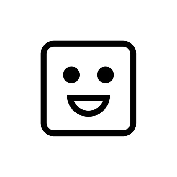 Emoji Icoon Gezichtsuitdrukking Emotie Symbool Vector Illustratie — Stockvector
