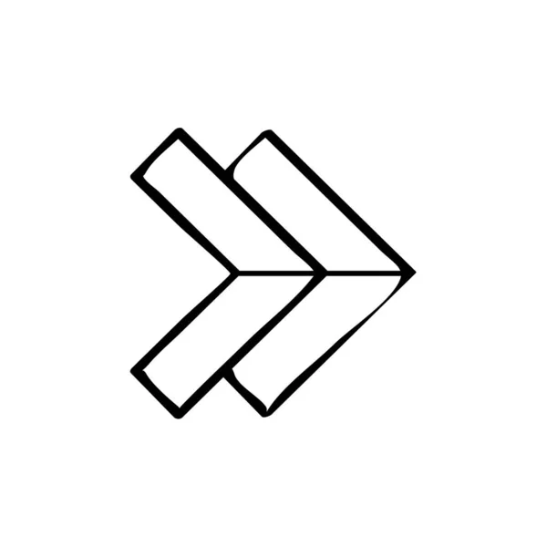 ユーザーインターフェイスの矢印アイコンベクトルイラスト — ストックベクタ