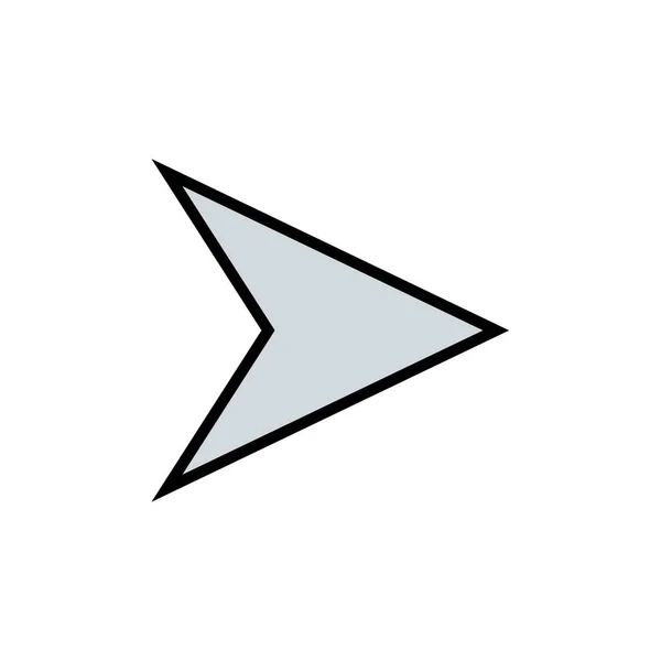 Flecha Derecha Icono Ilustración Vector Simple — Vector de stock