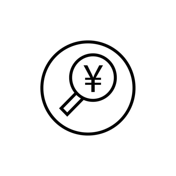 Yen Ikon Vektor Dollar Ikon Vektor Tecken — Stock vektor