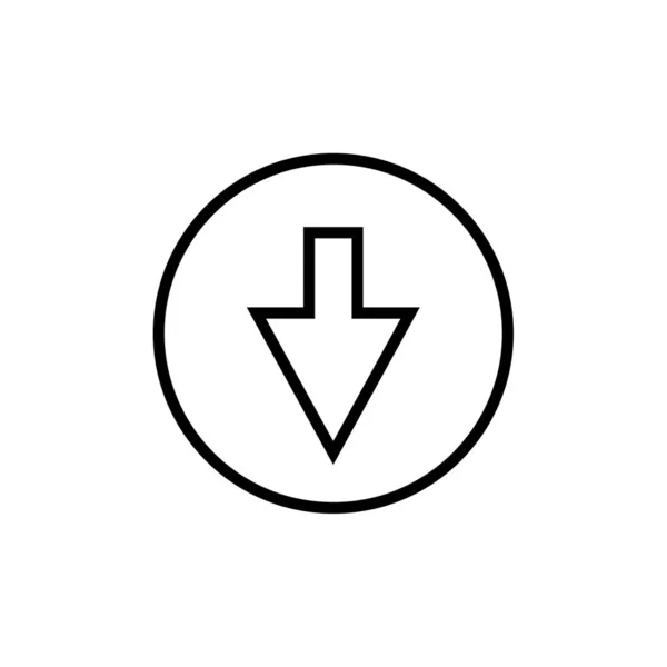 Pfeil Web Einfache Icon Illustration — Stockvektor