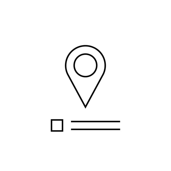 Location Ikon Vektor Elszigetelt Fehér Háttér Web Mobil App Design — Stock Vector