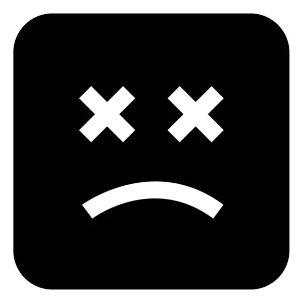Triste Icona Della Linea Emoji Web Illustrazione Vettoriale — Vettoriale Stock