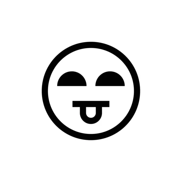 Icône Emoji Expression Visage Symbole Émotion Illustration Vectorielle — Image vectorielle