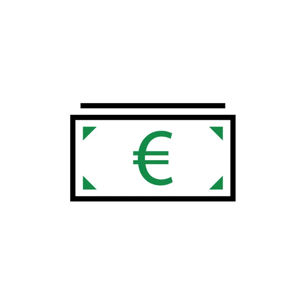 ユーロ通貨アイコンベクトルイラスト — ストックベクタ