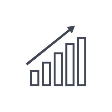 bar çizelgesi simgesi, vektör illüstrasyonu