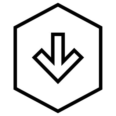 Aşağı ok. Basit resimleme