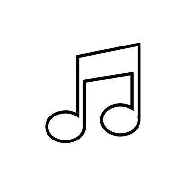 müzik notası ikon vektör illüstrasyonu