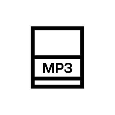 mp3 dosya biçimi vektör illüstrasyonu