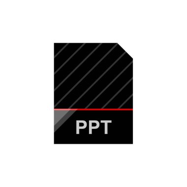 ppt dosya biçimi simgesinin vektör çizimi