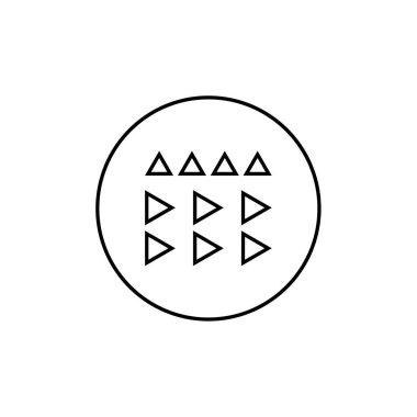 Soyut çokgen geometrik şekil simgesi, vektör illüstrasyonu