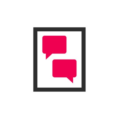 konuşma simge vektör çizim