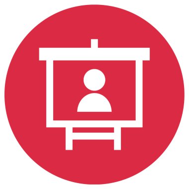 Sunum tahtası simgesi, vektör illüstrasyonu