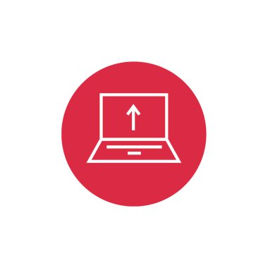 dizüstü bilgisayar simgesi, vektör illüstrasyonu