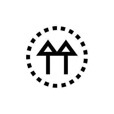 Modern ok simgesinin vektör illüstrasyonu    