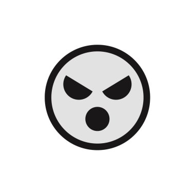 İfade simgesi, yüz ifadesi, duygu sembolü, vektör illüstrasyonu