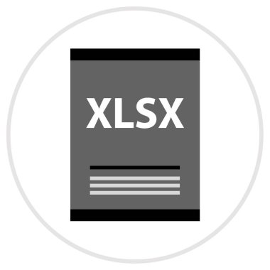 xlsx dosya biçimi simgesi, vektör illüstrasyonu basit tasarım