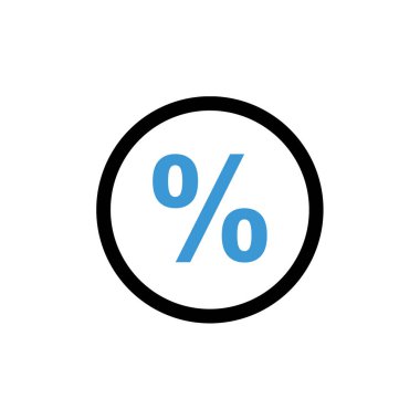 yüzde oran simgesi vektör illüstrasyonu 