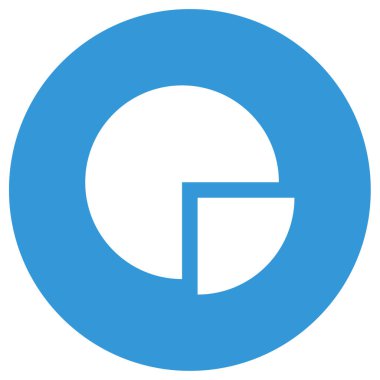 Pasta grafiği basit simgesi, vektör çizim