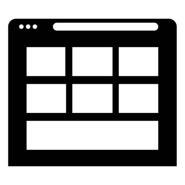 wirefram simgesi vektör illüstrasyonu