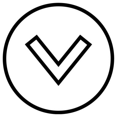 aşağı ok simgesi, indirme sembolü, vektör illüstrasyonu