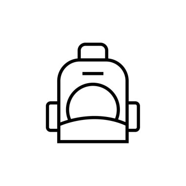 kamp sırt çantası simgesi, vektör illüstrasyonu