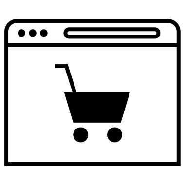 Web tarayıcı simgesi, vektör illüstrasyonu basit tasarım 