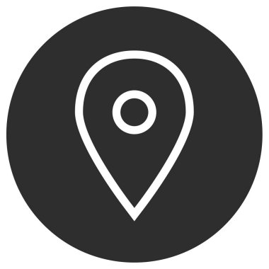 Gezinti PIN basit simgesi, vektör çizim