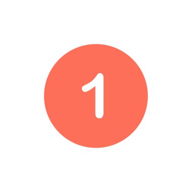 number one icon vector illustration
