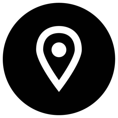 Navigasyon iğne işareti basit simge, vektör illüstrasyonu     