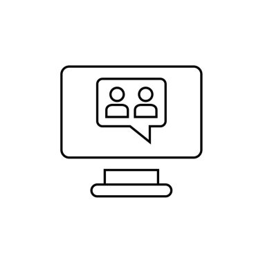 Metin Mesajlaşması basit bir simge vektör illüstrasyonu  