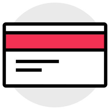 Kredi kartı simgesi, vektör illüstrasyonu 