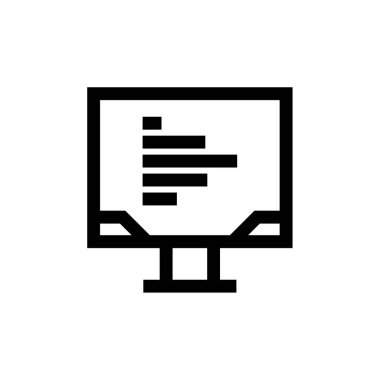 bilgisayar vektörü ince çizgi simgesi