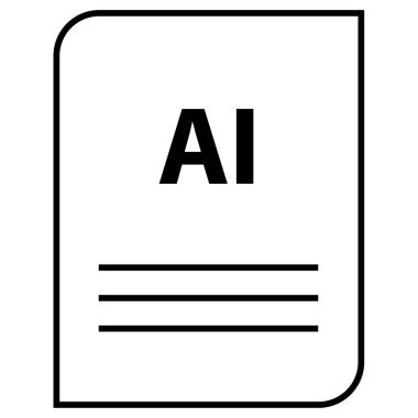 ai dosya biçimi simgesi, vektör çizimi