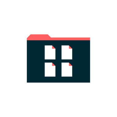 dört sayfa simgesi, vektör illüstrasyonu 