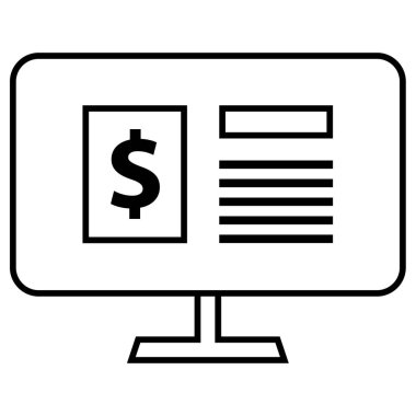 çevrimiçi alışveriş hattı vektör simgesi 