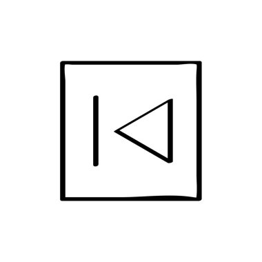 geri simge, vektör illüstrasyonu 