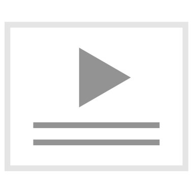 Web ve mobil uygulaması tasarım, Video logo kavramı için beyaz arka plan üzerinde izole video simge vektör 