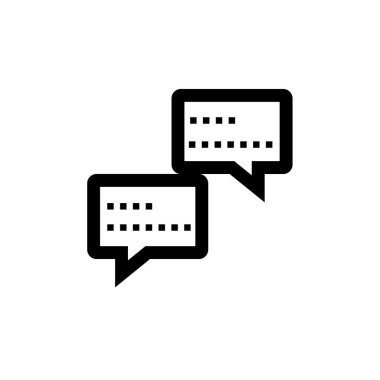 Metin Mesajlaşması basit bir simge vektör illüstrasyonu  
