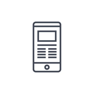 akıllı telefon simgesi basit vektör illüstrasyonu