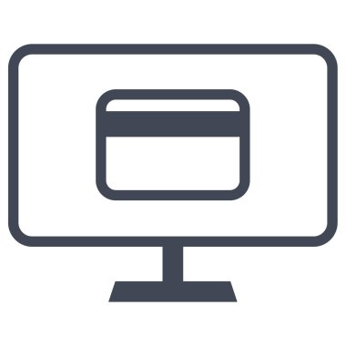 Online alışveriş izole vektör simgesi