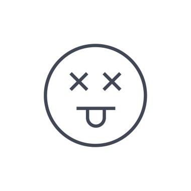 emoji, yüz ifadesi sembolü, simge simgesi, vektör illüstrasyonu